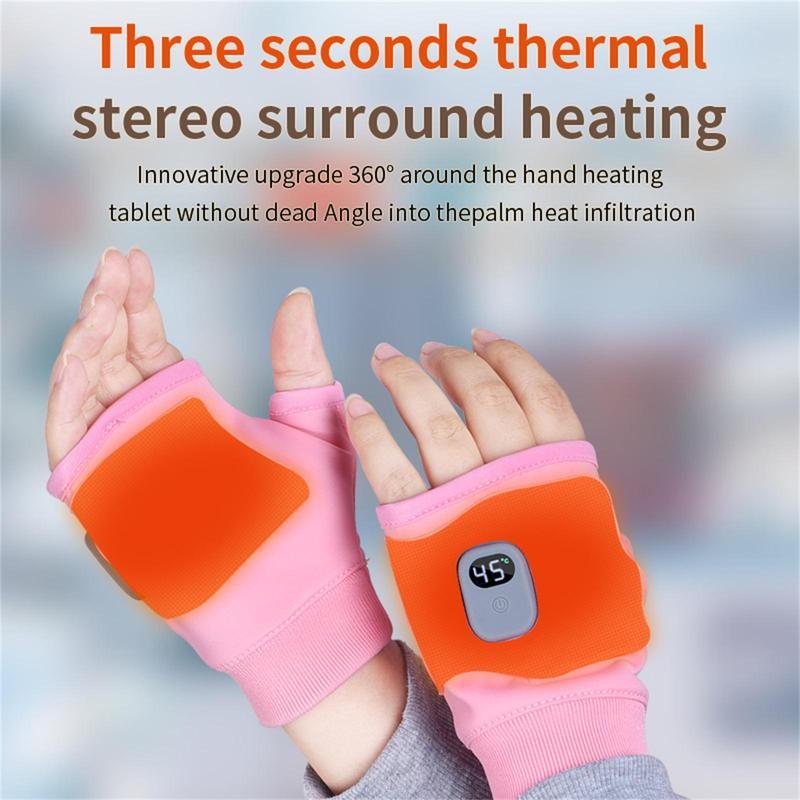 Rechargeable Heated Gloves, Electric FingerlessGloves, UsB Hand Warmer, Winter Warm LaptopGloves,Hand Warmer for Men Women