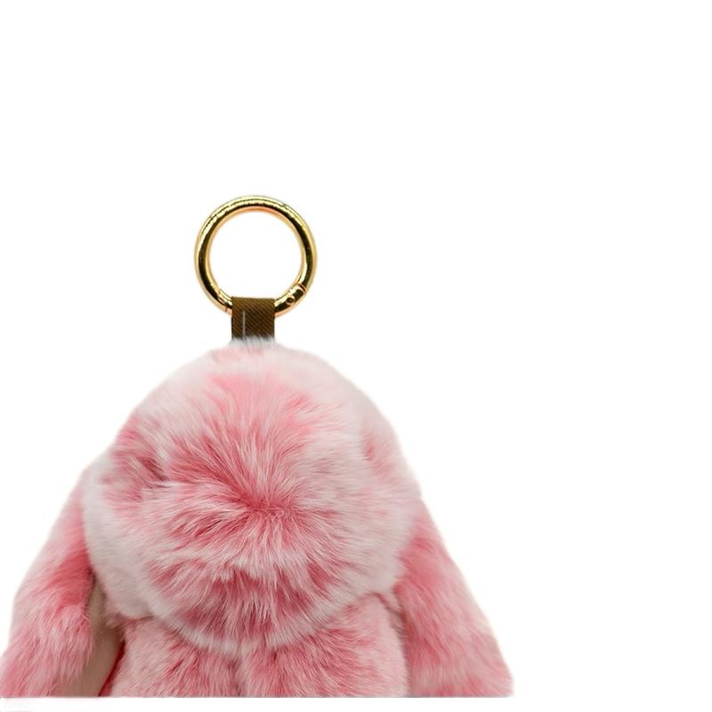 BunnyLulu Handmade Soft Bunny PomPom Keychain with Tin Box - Cute Charms for Phone Bag Car - Plush Pendants - Gifts for Women Girls