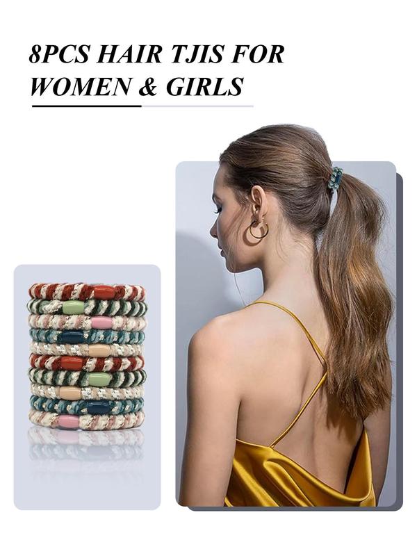 Boho Style Braided Hair Tie, High Stretch Hair Tie, Fashion Hair Accessories for Women & Girls, Minimalist Headwear Suitable for Thick Hair