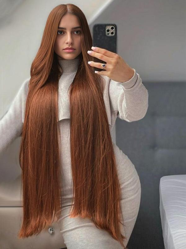 40 Inch Long Straight Clip-in Hair Extensions, Natural Fluffy Hair Extensions for Women, Synthetic Heat-resistant Hair Extensions for Party, Daily Decor