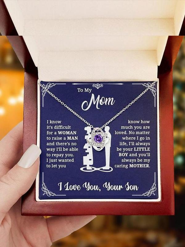 Rhinestone Decorated Pendant Necklace for Women, Fashion Jewelry for Party, Daily Clothing Decor, Trendy All-match & Exquisite Jewelry for Mom Birthday Gift with Box Gifts For Mom