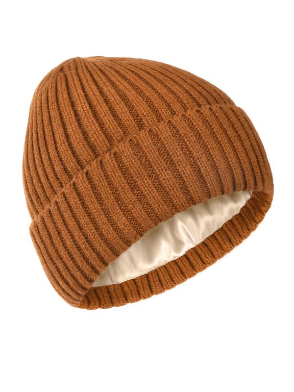 Solid Color Beanie Hat, Women's Winter Outdoor Sports Hat, Warm Hat for Women & Men, Fashion Accessories for Fall & Winter