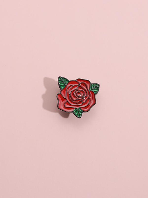 Rose Design Brooch, Fashionable Clothes Accessories for Women & Men for Daily Clothing Decor, Trendy All-match & Exquisite Brooch for Birthday Gift