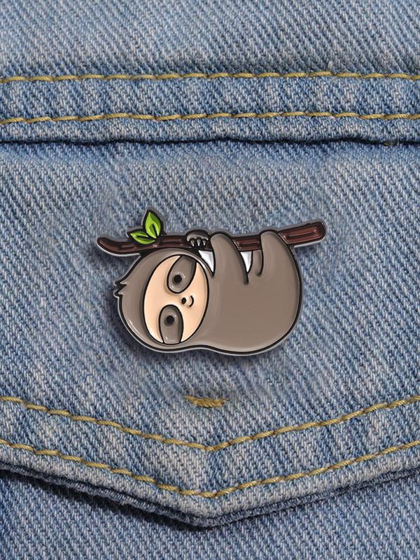 Cute Cartoon Sloth Design Alloy Brooch, Fashion Brooch for Party, Daily Clothing Decor, Trendy All-match & Exquisite Brooch for Birthday Gift