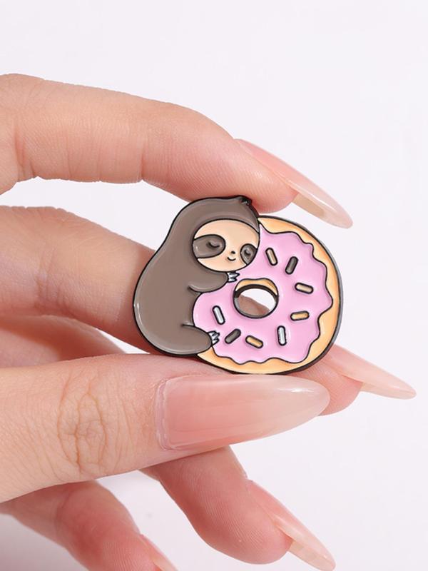 Cute Cartoon Sloth Design Brooch, Fashion Creative Accessories for Women & Men, Trendy All-match & Exquisite Brooches for Gift