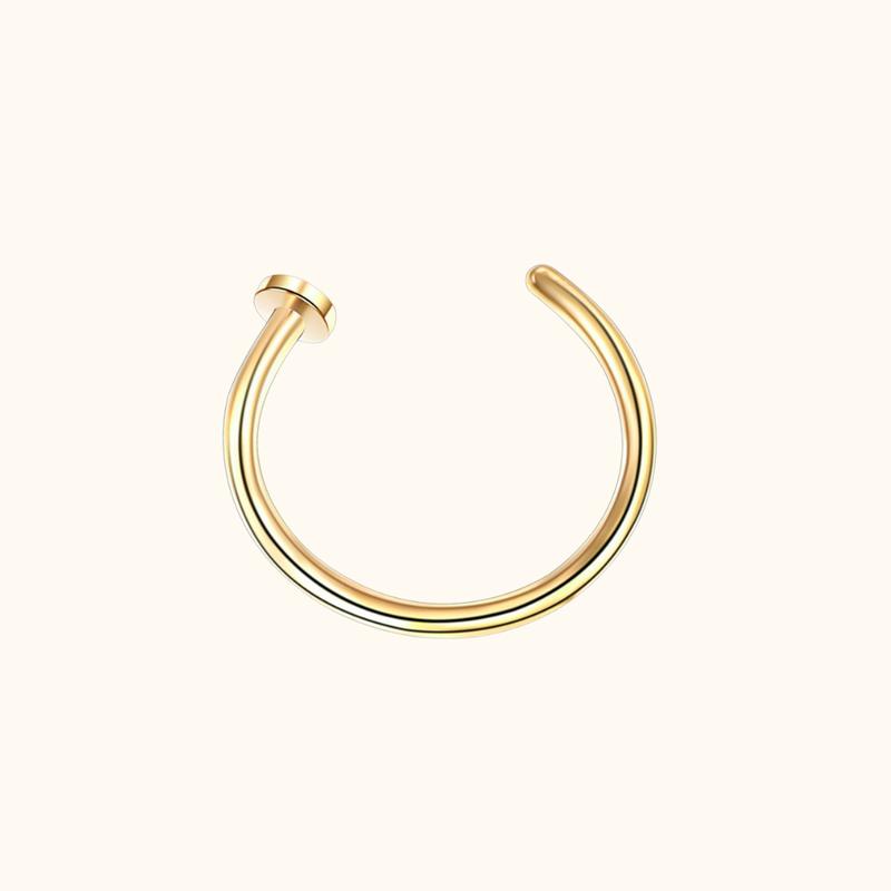 Hammer Nose Ring Hoop Stud