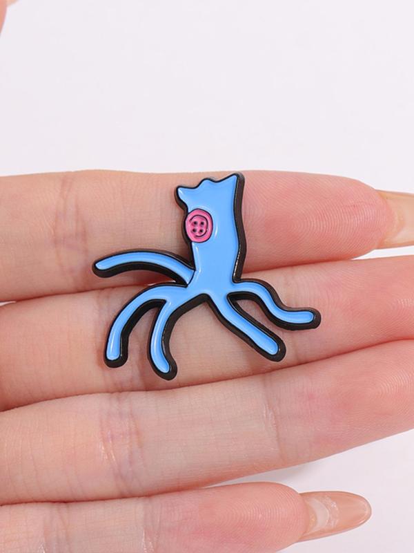 Cartoon Octopus Design Brooch, Animal Design Clothes Brooch, Fashion Accessories for Men & Women