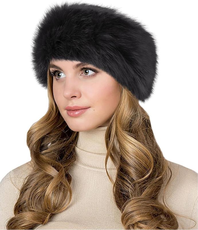 Womens Winter Headbands Faux  Headband Elastic Ear Warmers Furry Ear Muffs