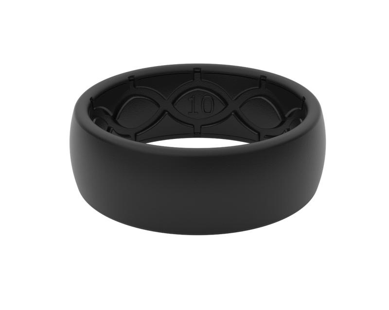 Solid Midnight Black Ring