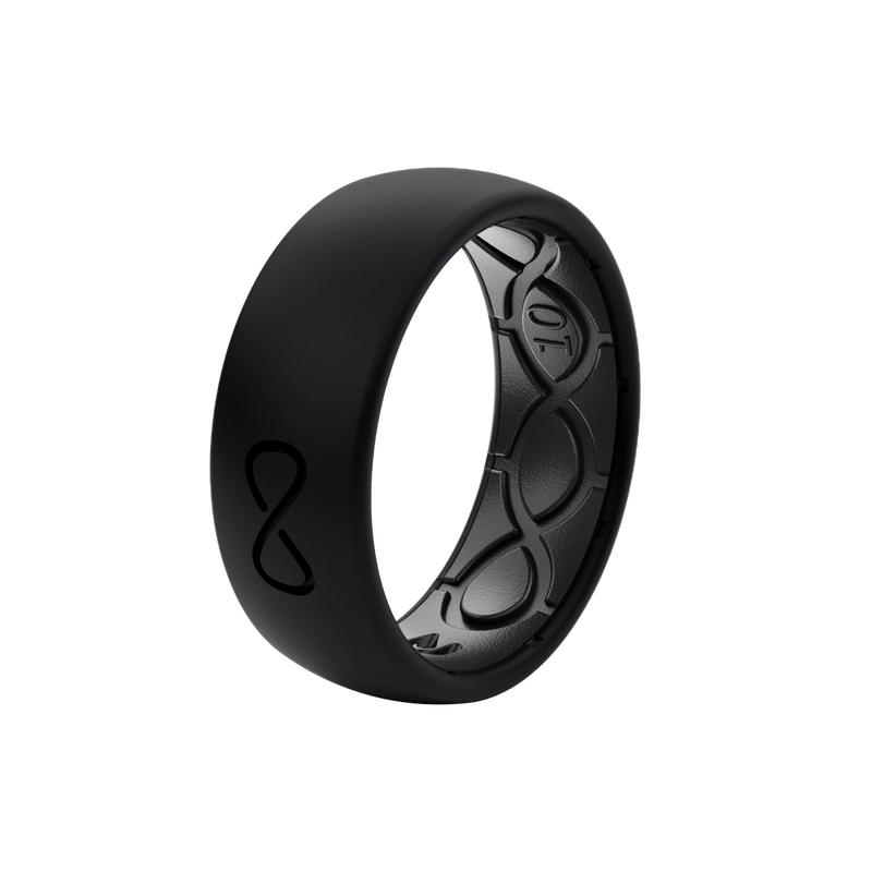 Solid Midnight Black Ring