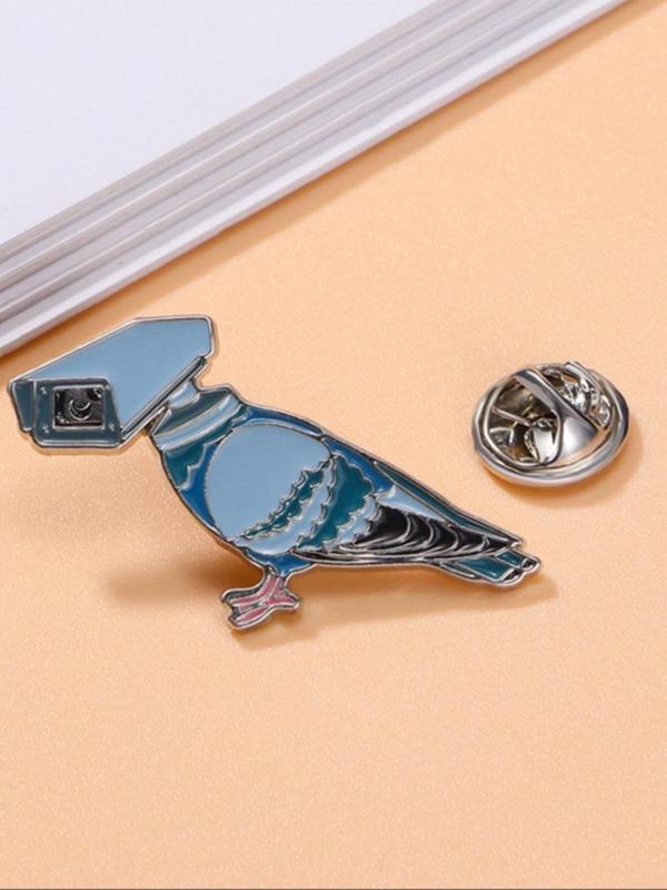 Cute Pigeon Design Brooch, Fashionable Animal Themed Alloy Badge for Daily Clothing Decor, Trendy All-match & Exquisite Accessories for Birthday Gift