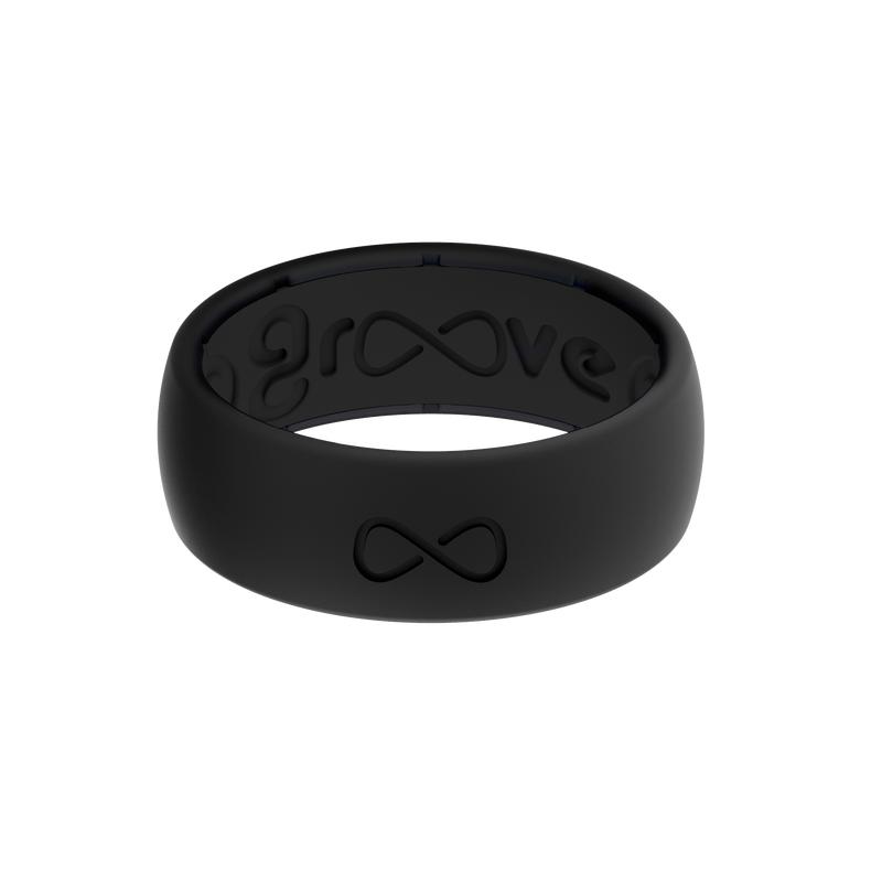 Solid Midnight Black Ring