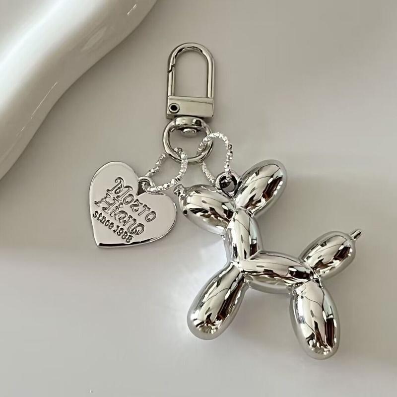 Fashion Keychain Punk Y2K Balloon Dog Keychains for Women Bag Pendant Jewelry Trinket Girl's Car Key Ring Key Chain Accessories