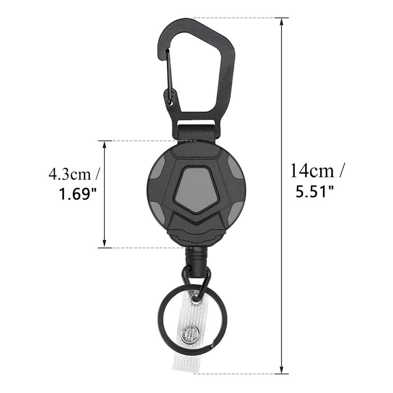 Outdoor Keychain, 1 2counts Elastic Retractable Keychain, Keychain for Outdoor Hiking Climbing, Christmas Gift