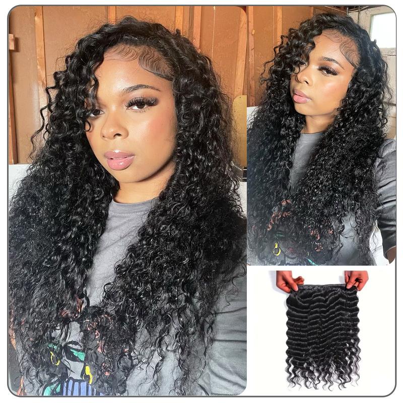 [Wequeen] Budget Friendly 10A Grade Deep Wavy Kinky Curly Body wave Straight Flip Over Quick Weave Sew in Glue in 100% Brazilian Virgin Viral Hair Bundles