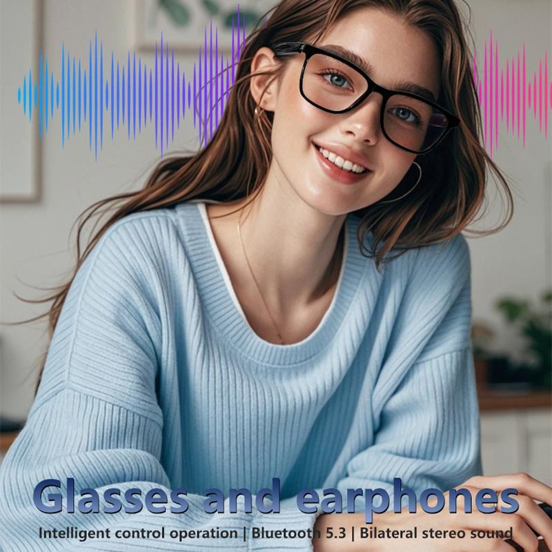 Wireless Smart Glasses with Magnetic Detachable Lens, Waterproof Voice Calling Sunglasses, Bluetooth-compatible Smart Glasses Eyewear for Men & Women, Travel Essentials