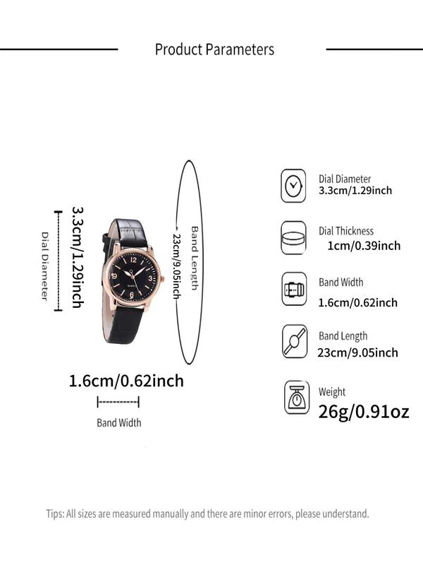 Fashion Simple Round Dial Pu Leather Crocodile Strap Quartz Watch, Fashion Watch for Party, Daily Clothing Decor, Trendy  Watch for Birthday Gift without Box