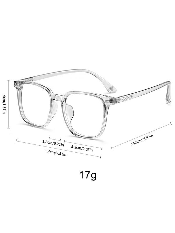 Simple Eyeglasses for Everyday Use, Basic Flat Frame Fashion Eyeglasses for Women & Men,  Eyeglasses for Work, Daily Clothing Decor, for Student Daily Use