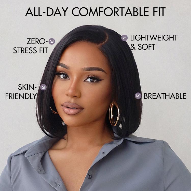 LUVME All-Day Comfort Fit Silky Straight Middle Part Glueless 5x5 Closure Pre-Cut Lace Long Wig