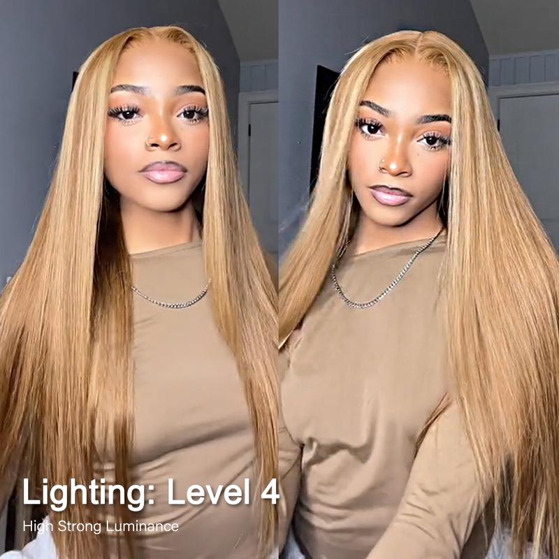 OQ HAIR Pre Cut Lace Highlight Ombre 4 27 Color Wear And Go Glueless Wigs 4x6 Straight Lace Front Human Hair Wigs