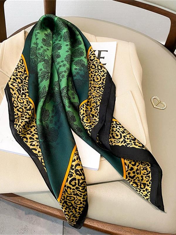 Fashion Floral Pattern Square Scarf, Casual Soft Comfortable Scarf for Women, Elegant All-match Fashion Accessories for Daily Wear