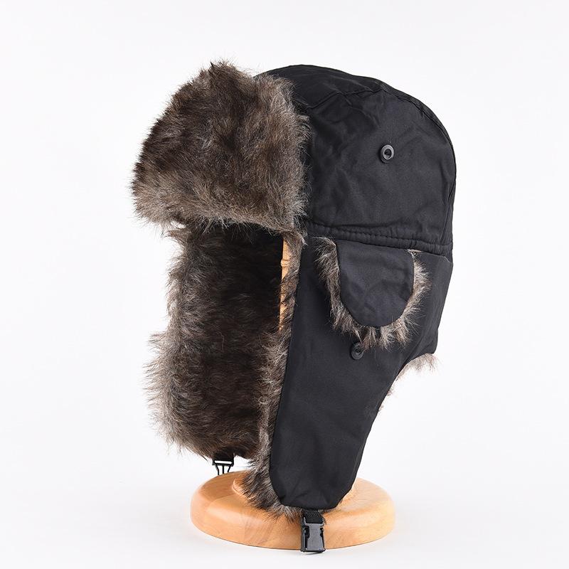 Foreign Trade Ushanka Men's and Women's Winter Warm Ear Protection Hat Water-Repellent Cloth Taslan Outdoor Ski Cap Cross-Border Factory