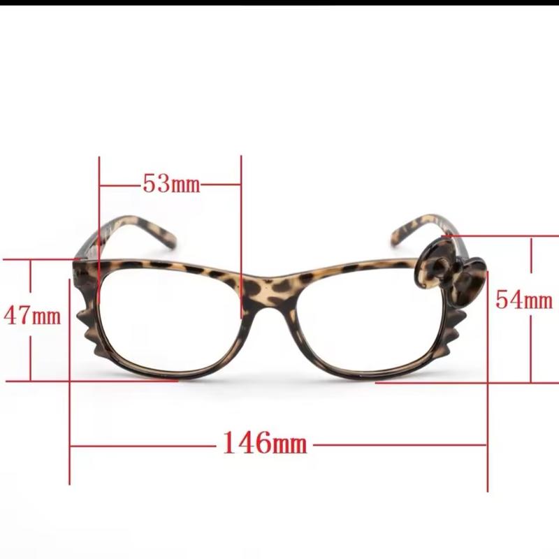 Hello Kitty Leopard Print Glasses for women trendy (NO LENSES)