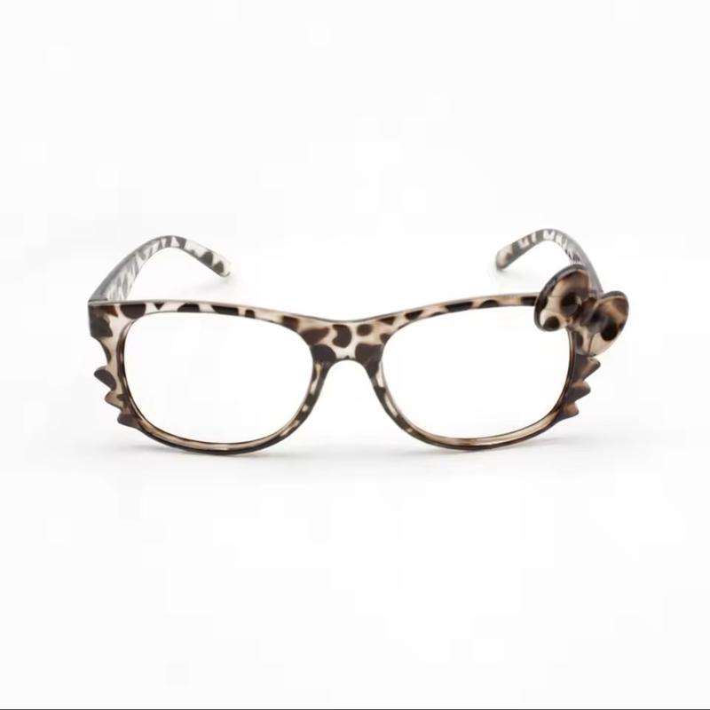 Hello Kitty Leopard Print Glasses for women trendy (NO LENSES)