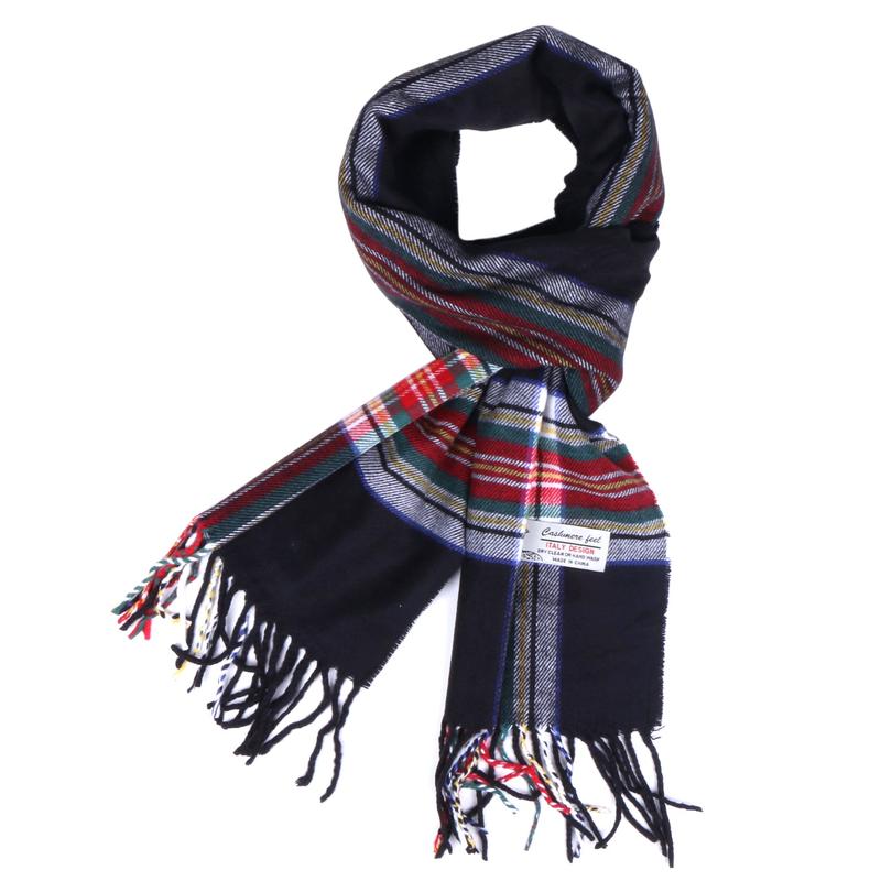 Unisex's Scott Tartan Plaid Scarves Cashmere Feel Classic Warm Soft Scarf with Fringes