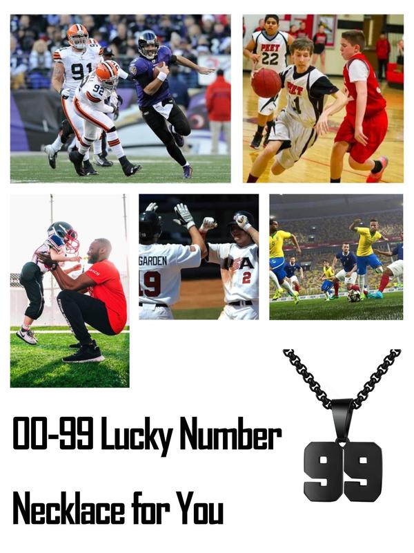 Number Charm Pendant Necklace for Men & Women for Super Bowl Decor, Fashion Jewelry for Party, Daily Clothing Decor, Trendy All-match & Exquisite Jewelry for Birthday Gift