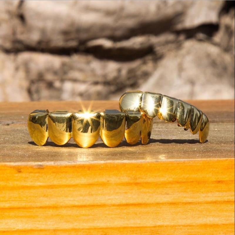 [IFT Jewelry]Unisex 6 Teeth Regular Grillz For Men&Women Hip-Hop Accessories Grills Set