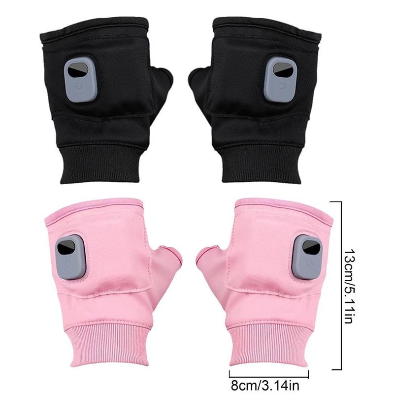 Heated Half Finger Gloves, Rechargeable Electric Heating Gloves, Adjustable Speed Heated Riding Gloves, Electric Gloves for Outdoor Activities