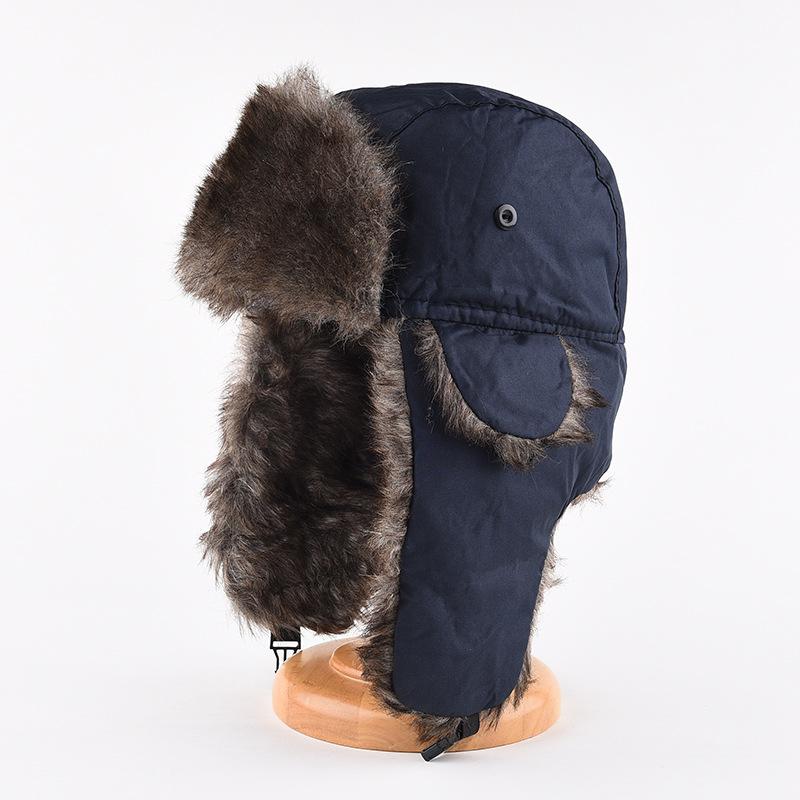 Foreign Trade Ushanka Men's and Women's Winter Warm Ear Protection Hat Water-Repellent Cloth Taslan Outdoor Ski Cap Cross-Border Factory