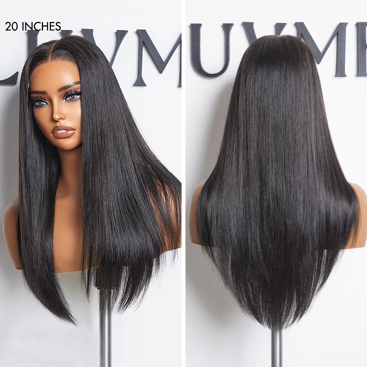 LUVME All-Day Comfort Fit Silky Straight Middle Part Glueless 5x5 Closure Pre-Cut Lace Long Wig