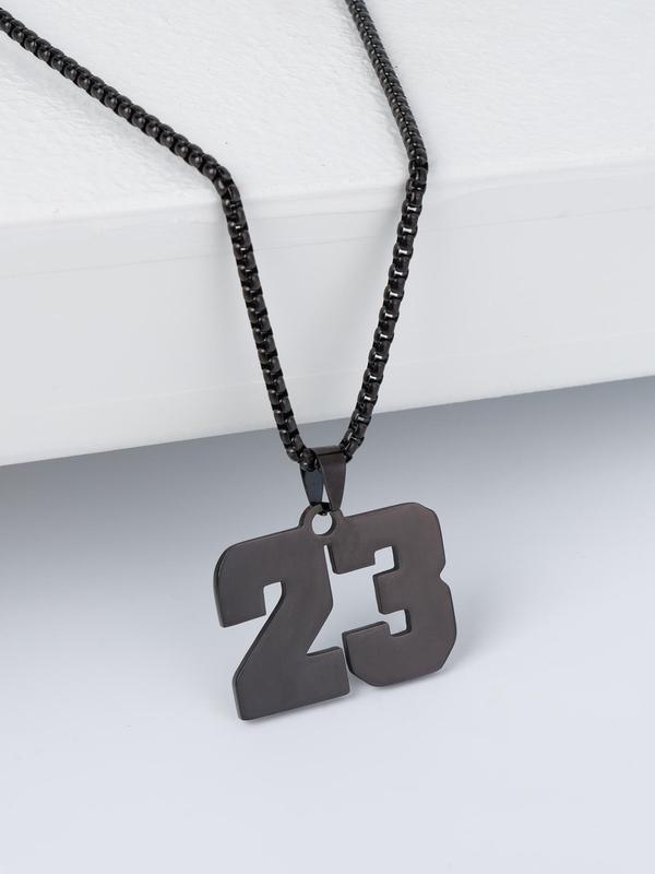 Number Charm Pendant Necklace for Men & Women for Super Bowl Decor, Fashion Jewelry for Party, Daily Clothing Decor, Trendy All-match & Exquisite Jewelry for Birthday Gift