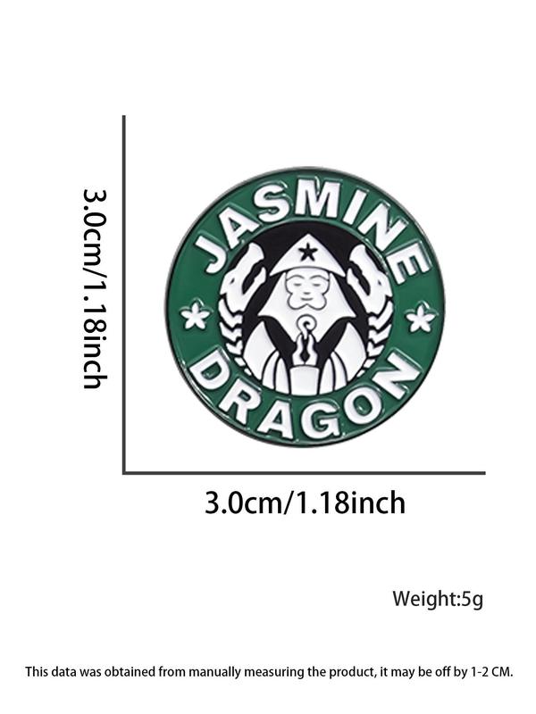 Cartoon Jasmine Dragon Design Brooch, Cute Clothes Badge, Fashion Alloy Accessories for Women & Men for Daily Clothing Decor