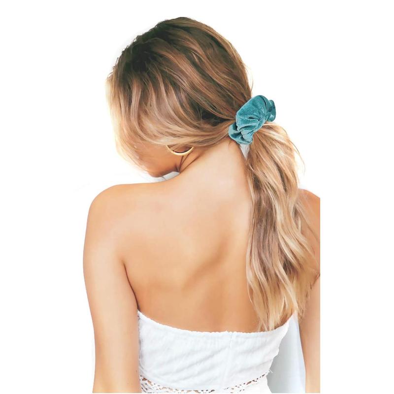 Scrunchies for , 12 count  Scrunchies for Hair, Soft Ponytail Holder, Cute Colors Elastic Hair Bands for Teens and Women