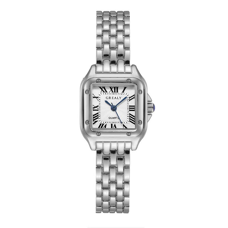 Womens Square Fashion Watch Quartz movement - Gold and Silver