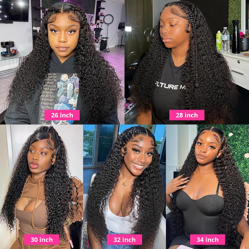 13x4 Lace Frontal Wigs Human Hair Kinky Curly Frontal Wig Brazilian Wave Curly Wigs Human Hair For Women PrePlucked 180% Density