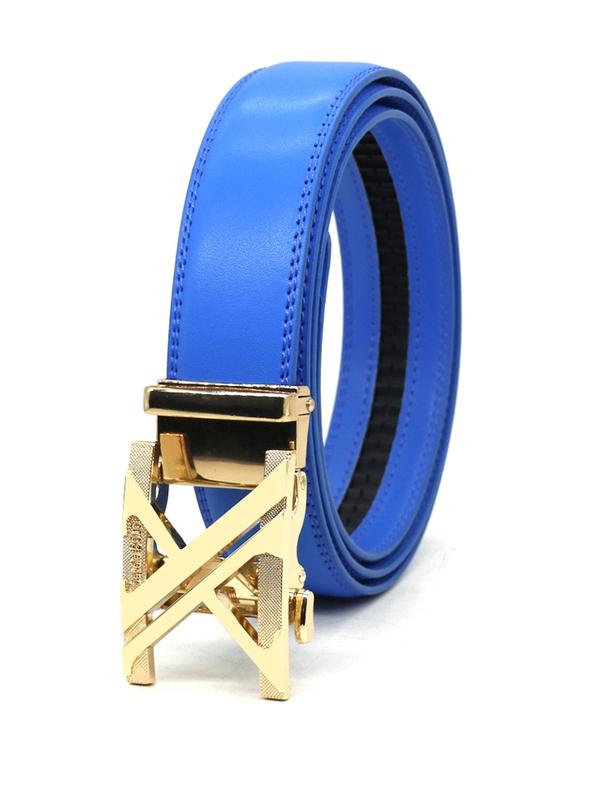 Solid Color Automatic Buckle Belt, Casual Waistband for Men, Fashion Belt for Daily Clothing Decoration, Trendy All-match & Exquisite Belt for Birthday Gift