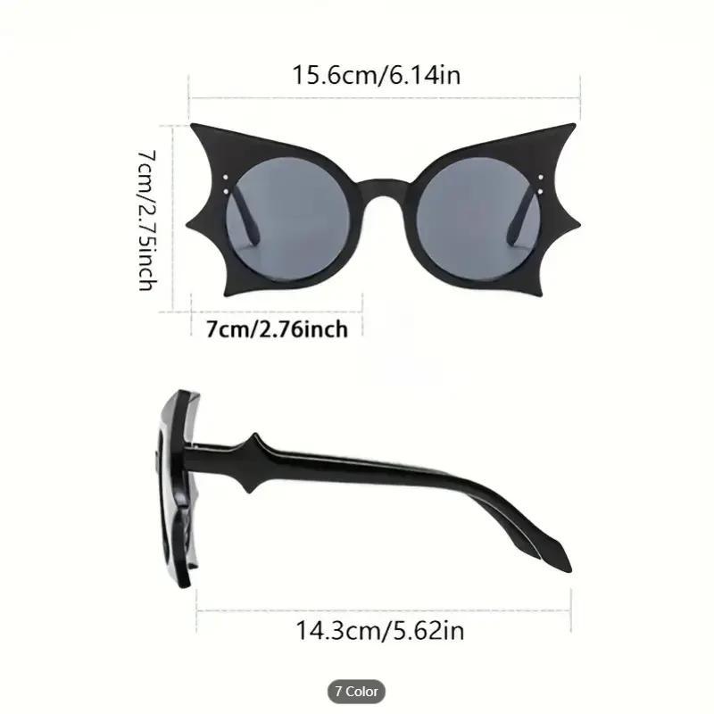 Bat Design Sunglasses, 1 Count Halloween Theme Sunglasses, Party Decoration Supplies for Men Women Festive Party Supplies