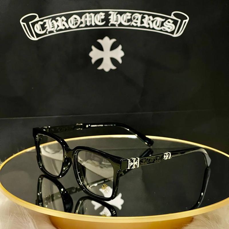 CHROME HEART eyeglass frames with black gold and silver charm, Glasses Frames European design suitable for both men and women, Chrome Hearts Eyewear