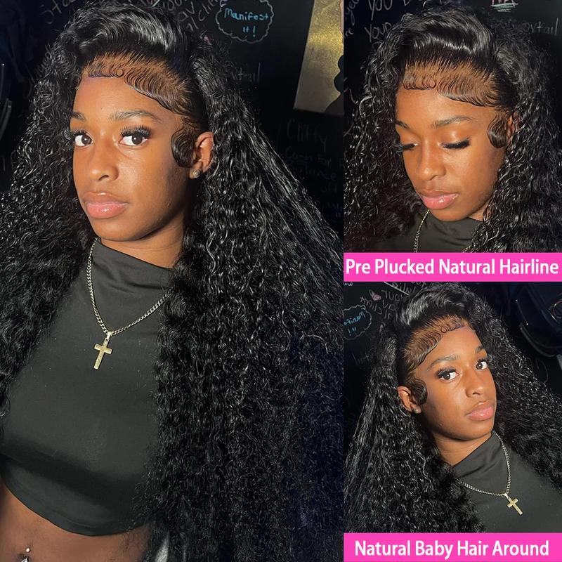 13x4 Lace Frontal Wigs Human Hair Kinky Curly Frontal Wig Brazilian Wave Curly Wigs Human Hair For Women PrePlucked 180% Density