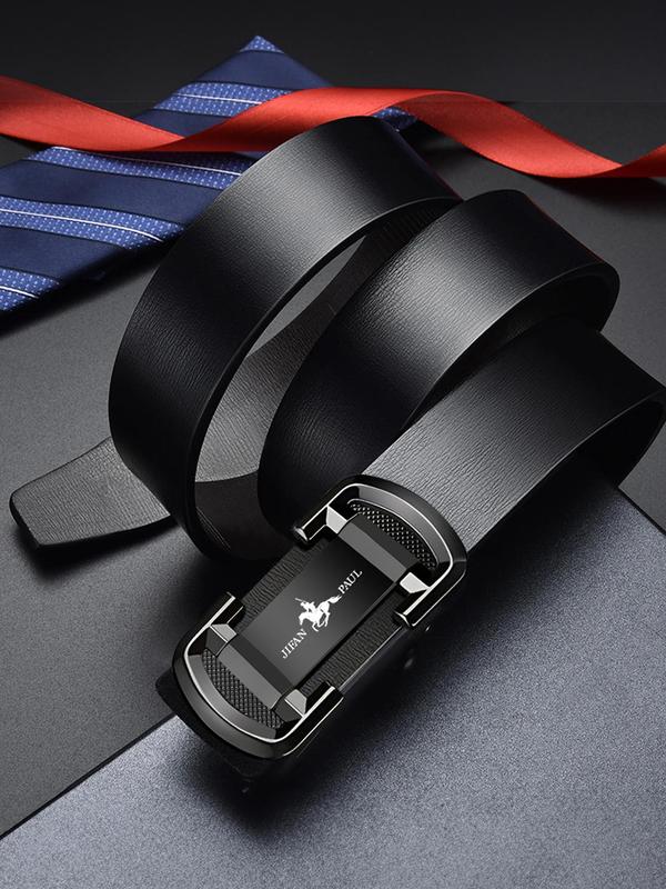 Men's Business PU Buckle Belt, Trendy All-match Chic Belt for Formal Occasions, Fashionable Accessories As Gift with Box