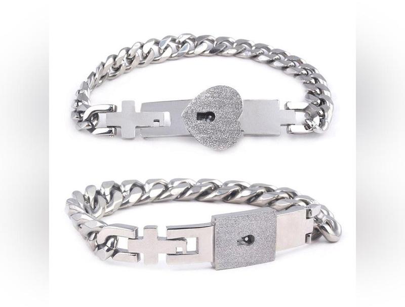 Fashion Jewelry Titanium Steel Couple Love Lock, Bracelet, Key Set, Necklace