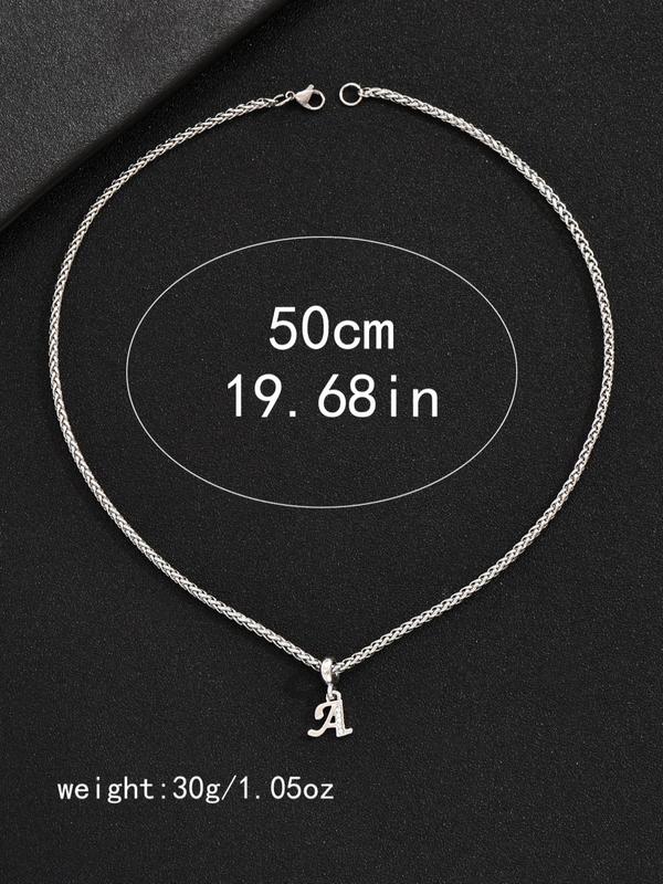 Letter Detail Pendant Necklace for Men & Women, Fashion Jewelry for Party, Daily Clothing Decor, Trendy All-match & Exquisite Jewelry for Birthday Gift