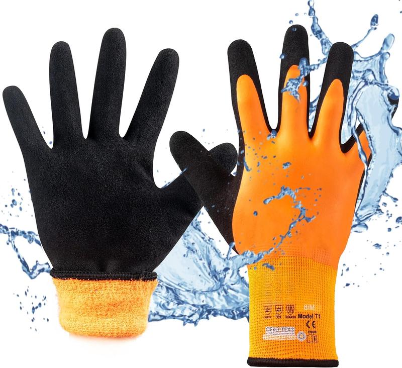 T1 Waterproof Winter Work Gloves for Men and Women,Insulated Work Gloves for Men Cold Weather,Warm Freezer Gloves XXL