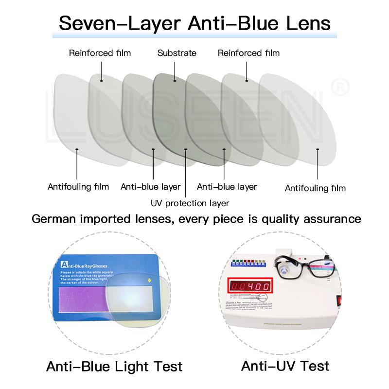 LUSEEN Anti Radiation Eyeglass For Man And Woman Replaceable Lens Eyeglasses Frames AG8801