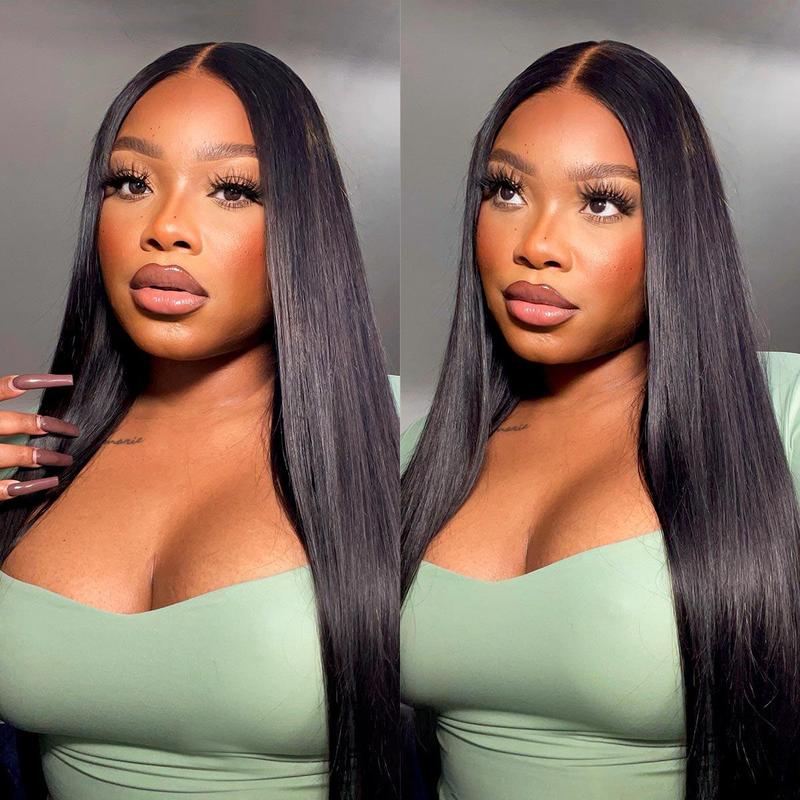 [NEW IN] OQ HAIR Wear And Go Glueless Wigs Bleached Tiny Knots Pre Cut 7x5 HD Lace Straight Lace Front Human Hair Wigs