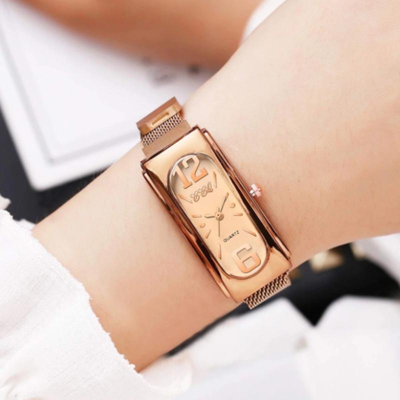 Rectangle Pointer Quartz Watch In For Men And Women